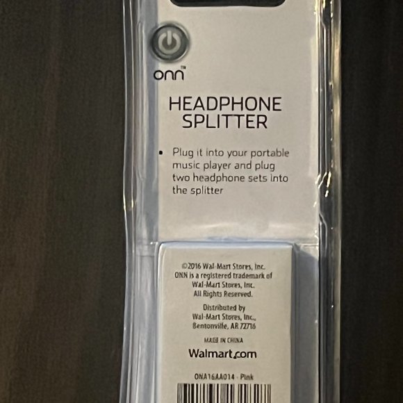 ONN Headphone Splitter Pink - Picture 2 of 2